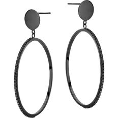 Spirit Icons Fire Hanger Earrings - Black