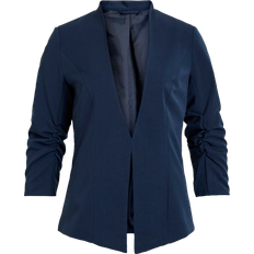 Vila Dam Kavajer Vila 3/4 Sleeve Shaped Blazer - Navy