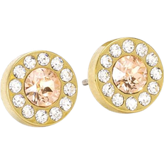Blomdahl Brilliance Halo Earrings - Gold/Pink/Transparent
