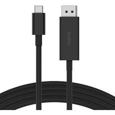 Svarta - USB-kabel Kablar Belkin DisplayPort - USB-C M-M 2m