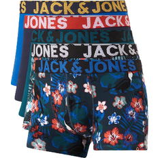 Jack & Jones Elastan/Lycra/Spandex Kalsonger Jack & Jones JacBird Trunks 5-pack - Blue/Deep Teal