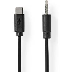 3.5mm kablar Nedis USB C - 3.5mm M-M 1m