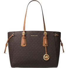 Michael Kors Dragkedja Toteväskor Michael Kors Voyager Medium Logo Tote Bag - Brown