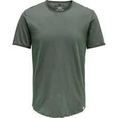 Only & Sons T-shirts Only & Sons Long Line Fit O-ringning T-shirt