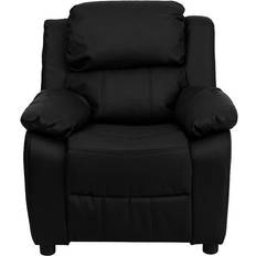 Flash Furniture Kids Deluxe Padded Contemporary Recliner with Storage Arms