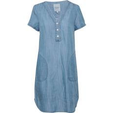 34 - Enfärgade - Korta klänningar Part Two Kaminas Dress - Medium Blue Denim