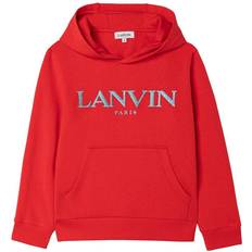 Lanvin Överdelar Lanvin Girl's Sparkle Embroidered Hoodie Red