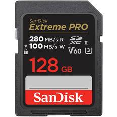 SanDisk UHS-II Minneskort SanDisk Extreme PRO MicroSDXC V60 UHS-II U3 280/100MBs 128GB