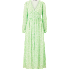 Blommiga - Långa klänningar - XS Only Amanda Long Dress - Summer Green