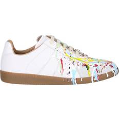 Maison Margiela Replica Paint Splatter Leather Sneakers White