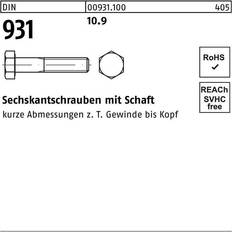 Sonstige Infästning & Byggbeslag Sonstige Schrauben, Sechskantschraube DIN 931 m.Schaft