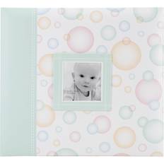 MBI Scrapbooking MBI Baby postbundet album i plast med fönster 30 cm x 30 cm 12 tum bubblor, grön