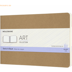 Moleskine 13 x 21 cm Large Art Cahier Sketch Album Sketchbook, Paper for Pencils, Charcoal, Fountain Pens and Markers Large Size Soft Cover, Colour Kraft Brown, 88 Pages