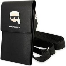 Karl Lagerfeld Mobiltillbehör Karl Lagerfeld Metal Head Wallet Phone Bad Bag for smartfone and accessories Black