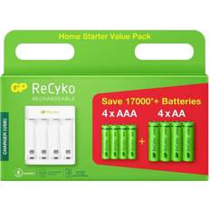 Laddare - NiMH Batterier & Laddbart GP Batteries ReCyko E411 + 4xAA 2100mAh + 4xAAA 800mAh 8-pack