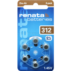 Renata Hörgeräte-Batterien ZA312.DP6 0%HG 6 Stk. A312, 165 mAh Batterien