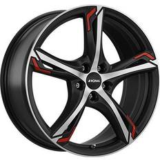 Ronal R62 Red JET BLACK MATT FRONT CUT 7.5x18 5/120.00 ET35 B72.6