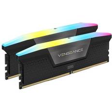 Belysning - DDR5 RAM minnen Corsair Vengeance RGB Black DDR5 6400MHz 2x32GB (CMH64GX5M2B6400C32)