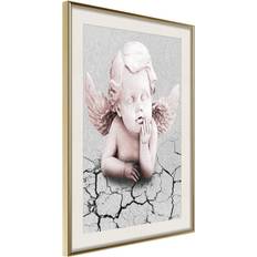 Artgeist Inramad Poster - Cherub 20x30 Guldram Tavla