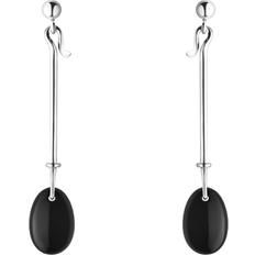 Georg Jensen Dew Drop Earrings - Silver/Agate