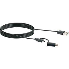 Schwaiger USB-kabel Kablar Schwaiger USB A 3.1 - USB Micro B 2.0/USB C 3.1 M-M 1m