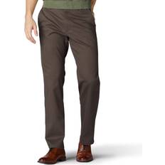 Lee Men's Performance Series Extreme Comfort Khaki Straight-Fit Flat-Front Pants, 31X30, Brown