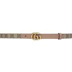 Gucci GG Marmont Thin Belt - Beige/Ebony