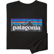 Patagonia Herr T-shirts & Linnen Patagonia Long-Sleeved P-6 Logo Responsibili-T-shirt - Black