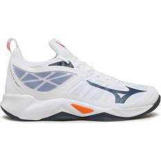 44 ½ - Unisex Volleybollskor Mizuno Wave Dimension - White/Dark Denim/Blue Jasper