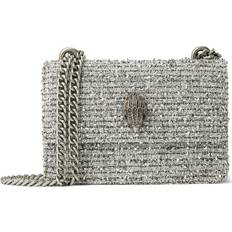 Kurt Geiger Axelremsväskor Kurt Geiger London Womens Silver Shoreditch Croc-embossed Leather Cross-body bag