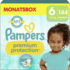 Pampers Blöjor Pampers Premium Protection, Gr. 6 Extra Large, 13kg Monatsbox 1x 144 Windeln