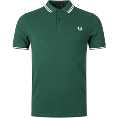 Fred Perry T-shirts & Linnen Fred Perry Slim Fit Twin Tipped Polo Shirt - Ivy/Snow White