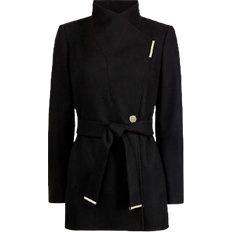 Ted Baker Rosess Wool Wrap Short Coat - Black