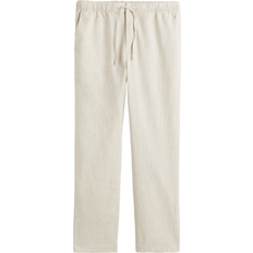 H&M Byxor & Shorts H&M Linen Mix Regular Fit Pants - Cream White