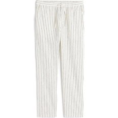 H&M Linen Mix Regular Fit Pants - White/Chalk Stripe