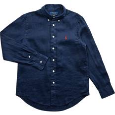 Polo Ralph Lauren Överdelar Barnkläder Polo Ralph Lauren Kid's Logo Linen Shirt - Navy Blue