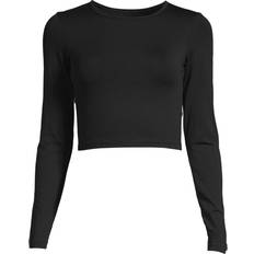 Polyamid T-shirts Casall Crop Long Sleeve T-shirt - Black
