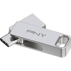 PNY 256 GB Minneskort & USB-minnen PNY fdi256dulinktyc otg usb 3.2 c-type & type a 256gb metal silver