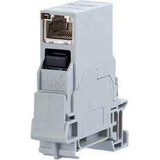 Metz Connect 1401206113KE Network outlet DIN rail CAT 6 Light grey