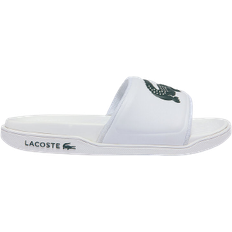 Lacoste Dam Slides Lacoste Croco Dualiste Logo - White/Dark Green