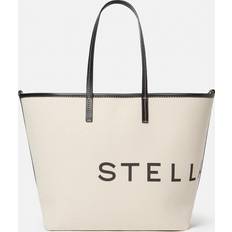 Stella McCartney Womens Ecru Logo-print Organic-cotton Tote bag