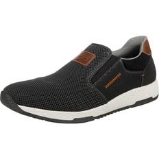 Rieker Herr Skor Rieker Svarta slip on skor stickad mesh