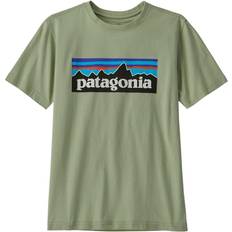 Patagonia T-shirts Barnkläder Patagonia Kid's Regenerative P-6 Logo T-shirt - Salvia Green (62163)