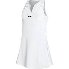 Tennis - Vita Klänningar Nike Women's Dri-FIT Advantage Tennis Dress - White/Black
