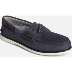 44 ½ Seglarskor Sperry Navy Gold Authentic Original 2-Eye Nubuck Shoe