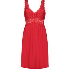 Dam - Viskos Negligéer Hunkemöller Nora Lace Slip Dress - Red