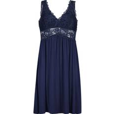 Dam - Viskos Negligéer Hunkemöller Nora Lace Slip Dress - Blue