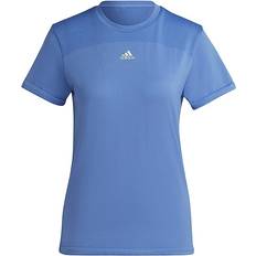 Adidas Blåa - Dam - Återvunnet material T-shirts adidas Women's Aeroknit Seamless Tee - Blue Fusion/White