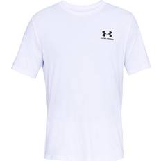 Överdelar Under Armour Men's Sportstyle Left Chest Short Sleeve Shirt - White/Black