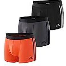Adidas Herr - Röda Underkläder adidas Boxershorts för män 3-pack bekväma bomullstrosor storlek – 3XL Svart/Mand Red/Frged Iron